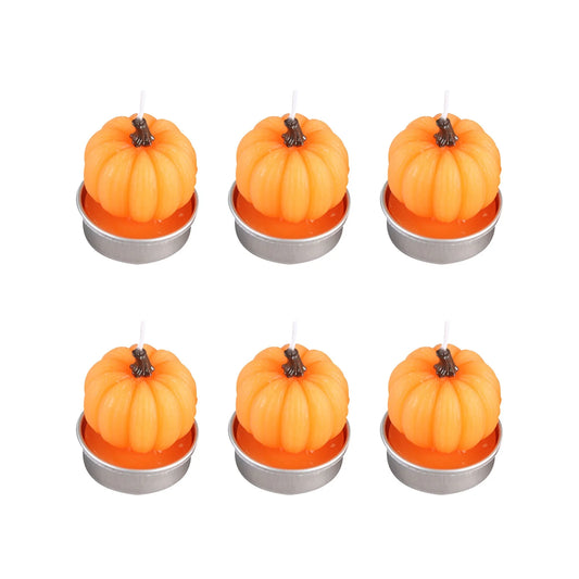 6PCS Pumpkin Shaped Scented Candles - Perfect Fall & Halloween Decor for Home and Parties!