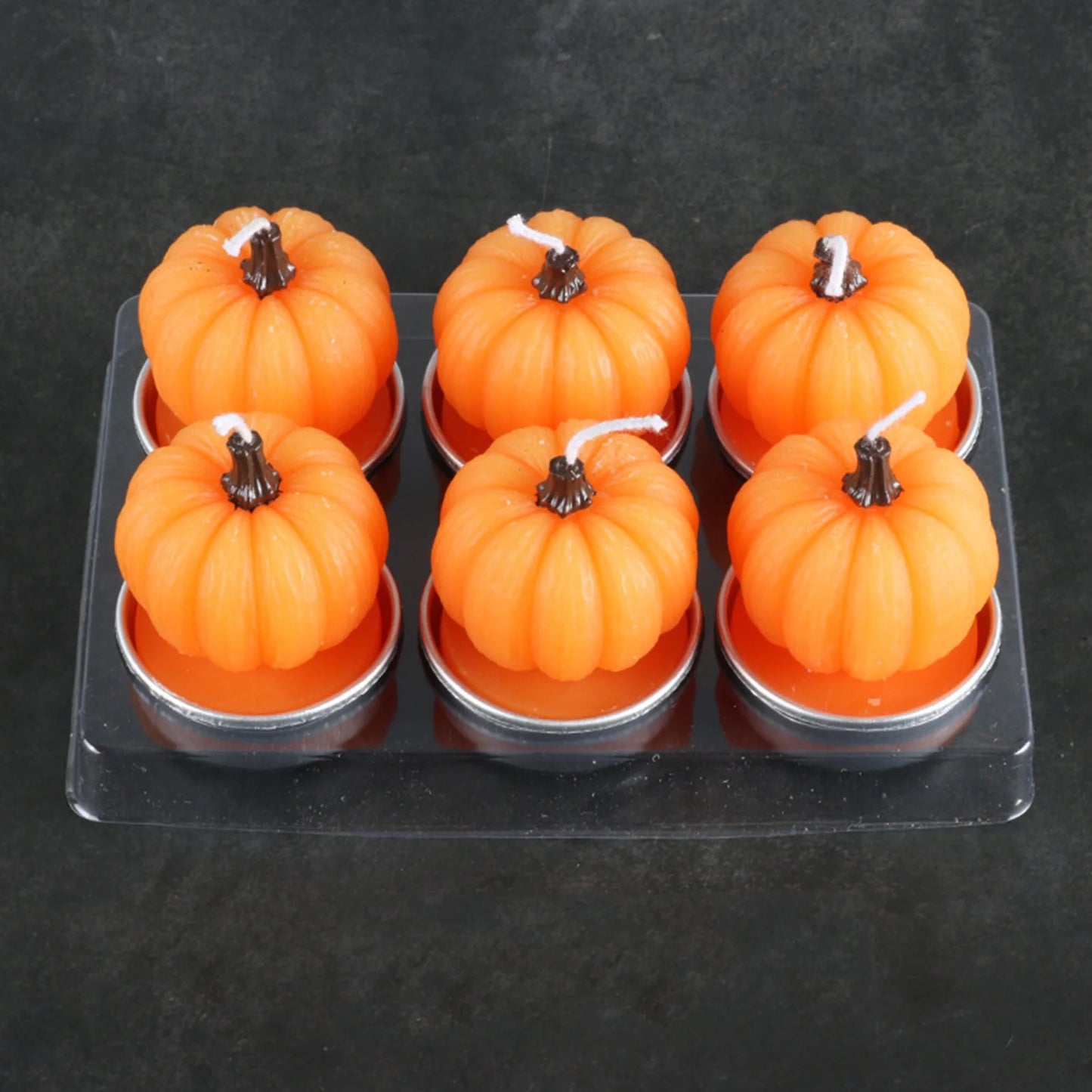 6PCS Pumpkin Shaped Scented Candles - Perfect Fall & Halloween Decor for Home and Parties!
