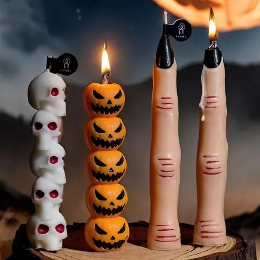2025Halloween Scented Candle-Spooky Finger/Pumpkin/Skull Design,Festive Party Decor,Gift & Photo Prop,Must-Have Holiday Supplies
