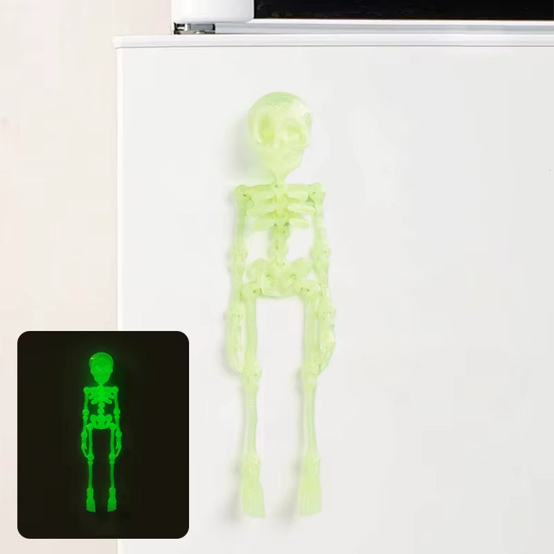 1Pc Magnetic Poseable Skull Fridge Magnet Funny Halloween Gift Easter Kitchen & Dining Decor Home Accessory, Quirky Decor