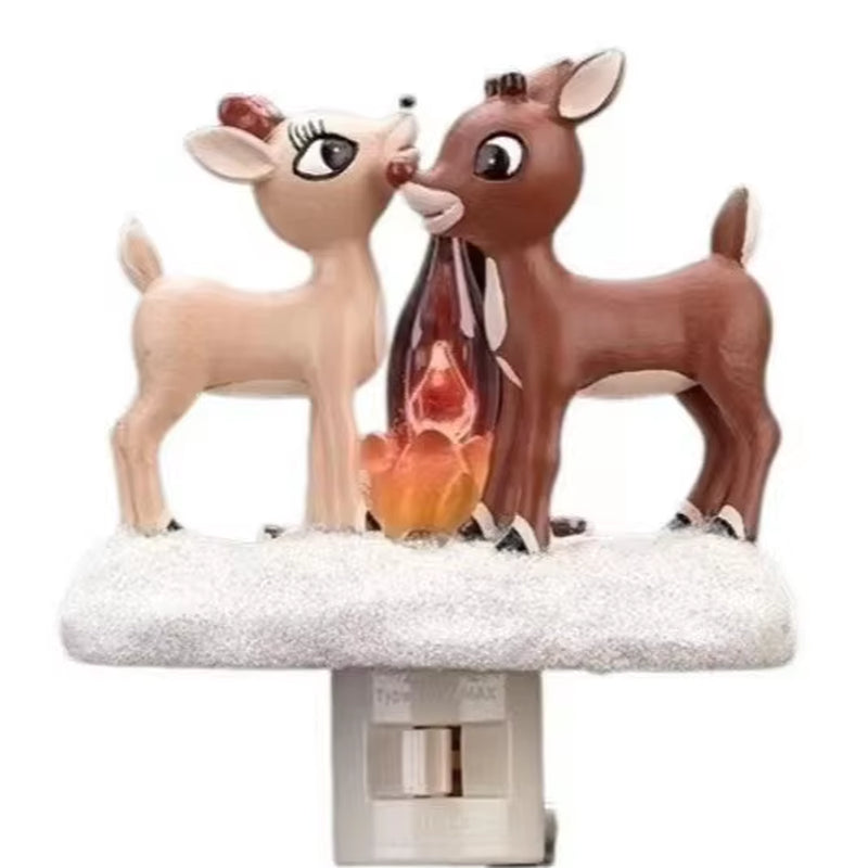 Ghost Campfire Night Light Ghost Campfire Flickering Nightlight LED Small Faux Campfire Night Light Funny Halloween Nightlight