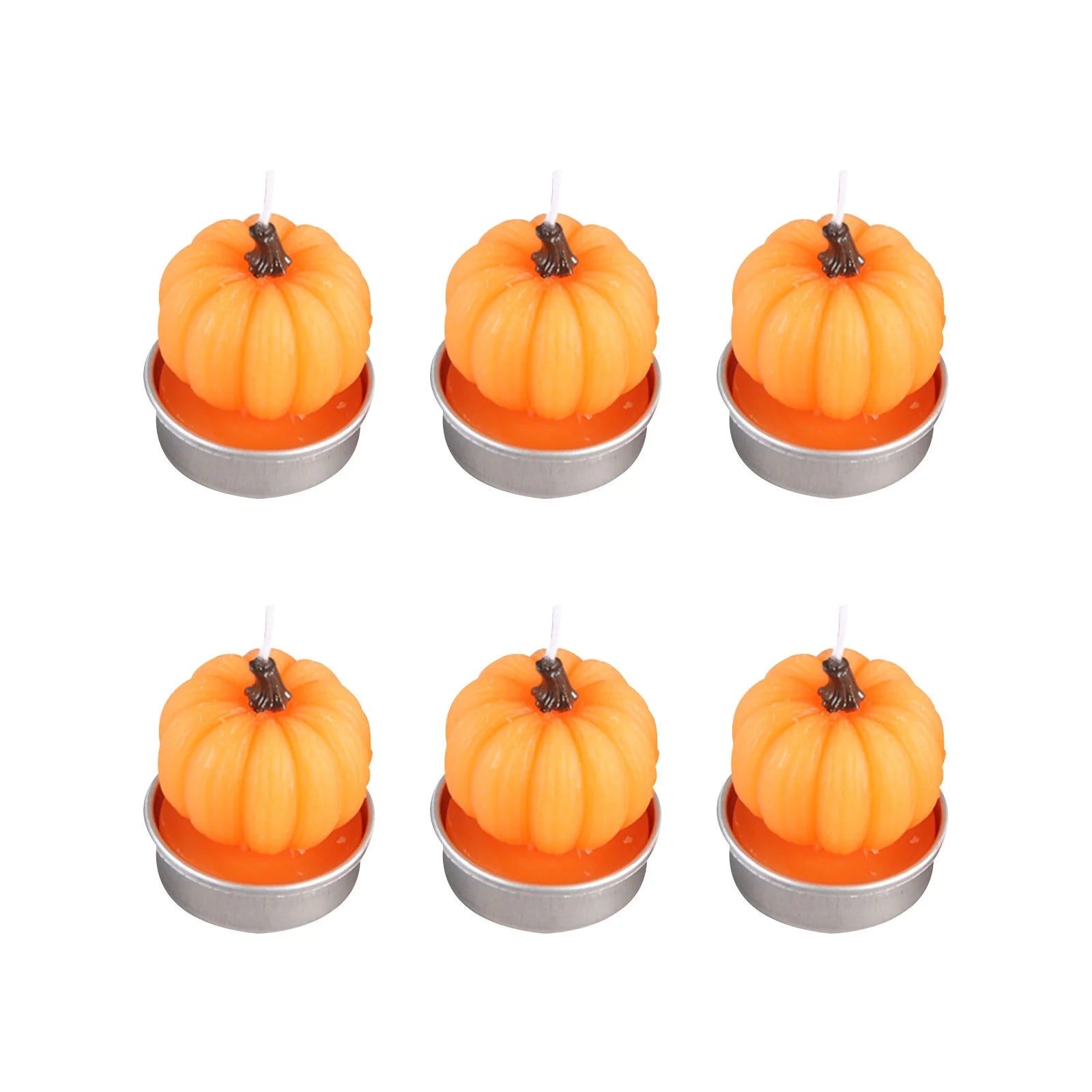 6PCS Pumpkin Shaped Scented Candles - Perfect Fall & Halloween Decor for Home and Parties!