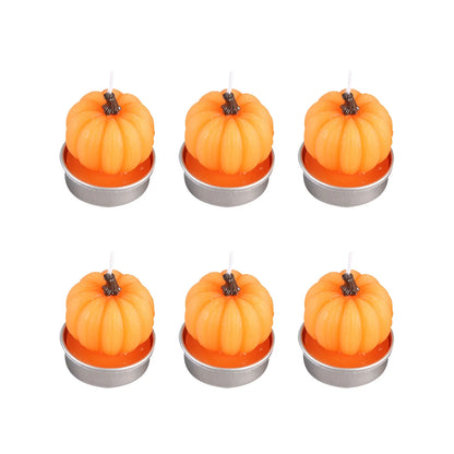 6PCS Pumpkin Shaped Scented Candles - Perfect Fall & Halloween Decor for Home and Parties!