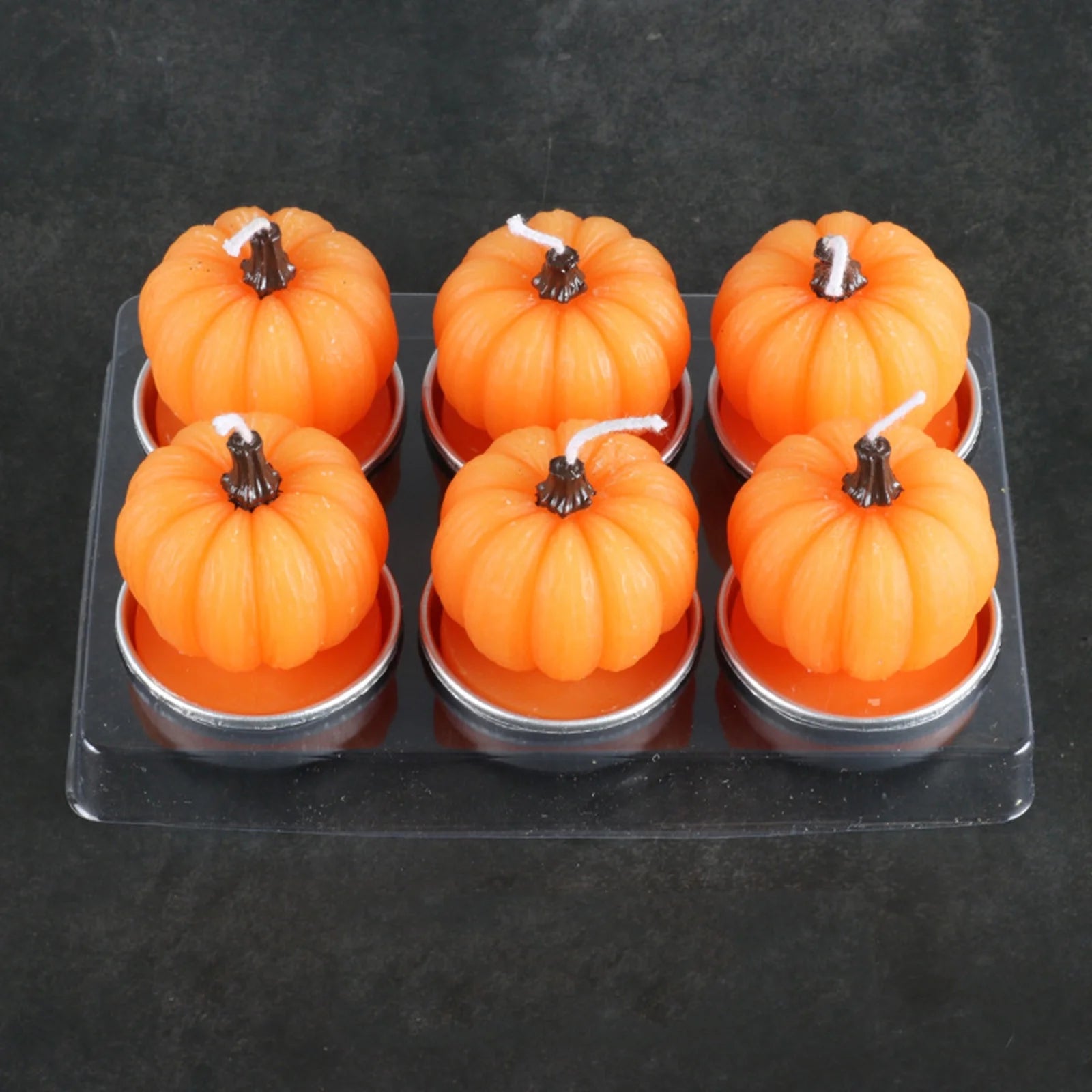 6PCS Pumpkin Shaped Scented Candles - Perfect Fall & Halloween Decor for Home and Parties!