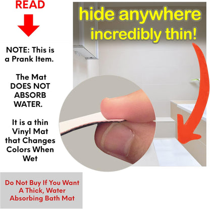 Bloody Bath Mat, the Official and Authentic Mat That Turns Red When Wet, Footprints Disappear like Magic, Great Novelty Prank Gift