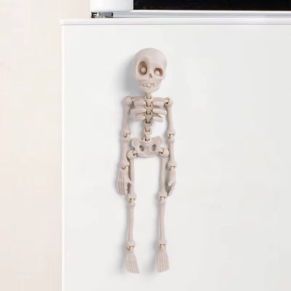 1Pc Magnetic Poseable Skull Fridge Magnet Funny Halloween Gift Easter Kitchen & Dining Decor Home Accessory, Quirky Decor