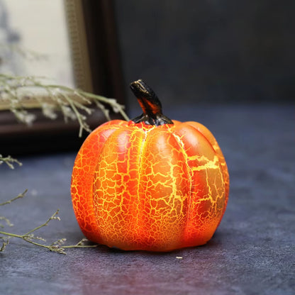 LED Halloween Pumpkin Lantern Resin Pumpkin Lamp Multiple Shapes Halloween Dress up Props Pumpkin Lantern Resin Pumpkin Lamp