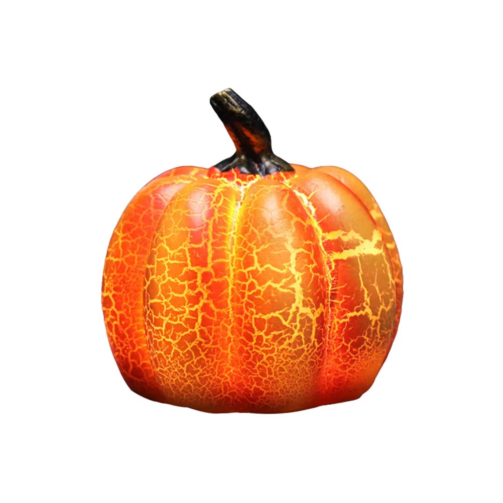 LED Halloween Pumpkin Lantern Resin Pumpkin Lamp Multiple Shapes Halloween Dress up Props Pumpkin Lantern Resin Pumpkin Lamp