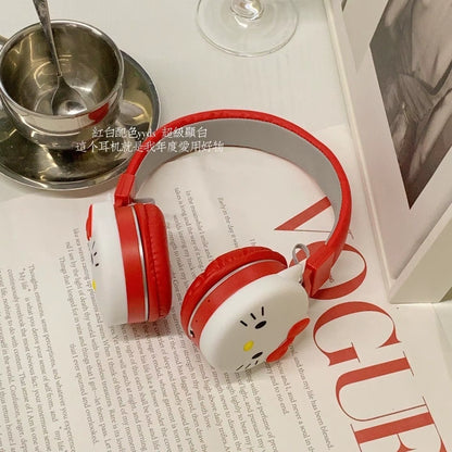 Kuromi Hello Kitty Cut Bluetooth Headphone Wireless Headsets Anime Cartoon Stereo Headset Earphone Fashion Hottie Y2K Gifts