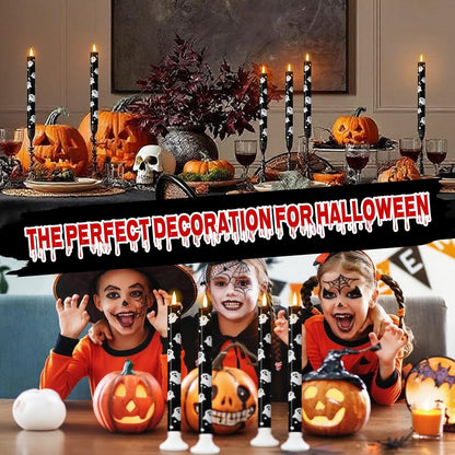 Flameless Flickering Taper Candles with Remote and Timer, Battery Operated Ghost