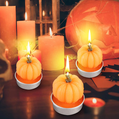 6PCS Pumpkin Shaped Scented Candles - Perfect Fall & Halloween Decor for Home and Parties!