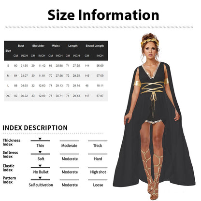 Women'S Stage Dress Costume Halloween Party Cosplay Costume Ancient Greek Goddess Costume Set with Headwear Waist Rope Bracelet