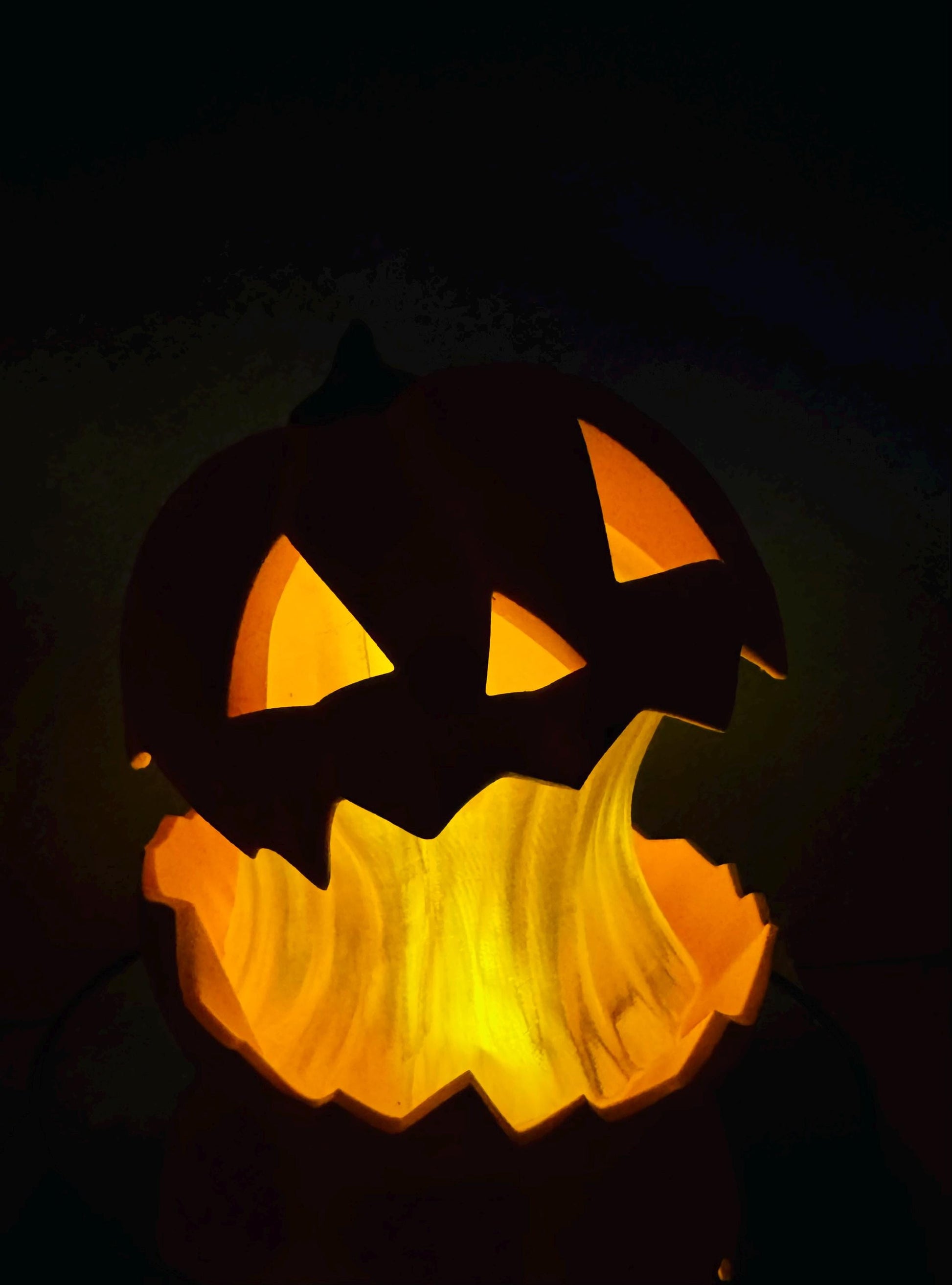 LED Halloween Jack-O’-Lantern Light up Pumpkin Large Size with 8’ Cord and LED Candle Decoration Free Shipping! Plug and Play Ready!