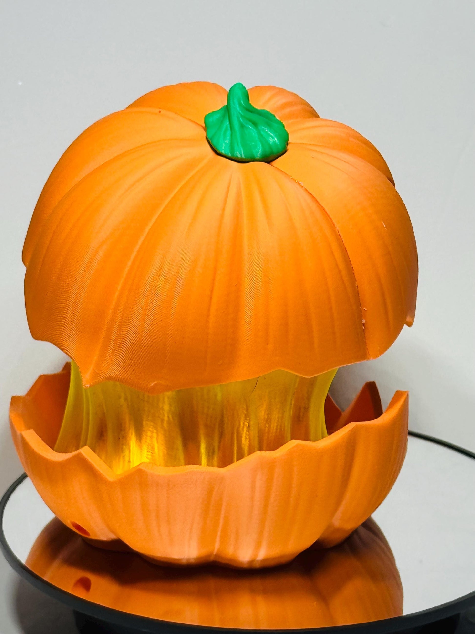 LED Halloween Jack-O’-Lantern Light up Pumpkin Large Size with 8’ Cord and LED Candle Decoration Free Shipping! Plug and Play Ready!