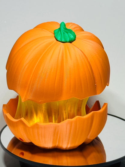 LED Halloween Jack-O’-Lantern Light up Pumpkin Large Size with 8’ Cord and LED Candle Decoration Free Shipping! Plug and Play Ready!
