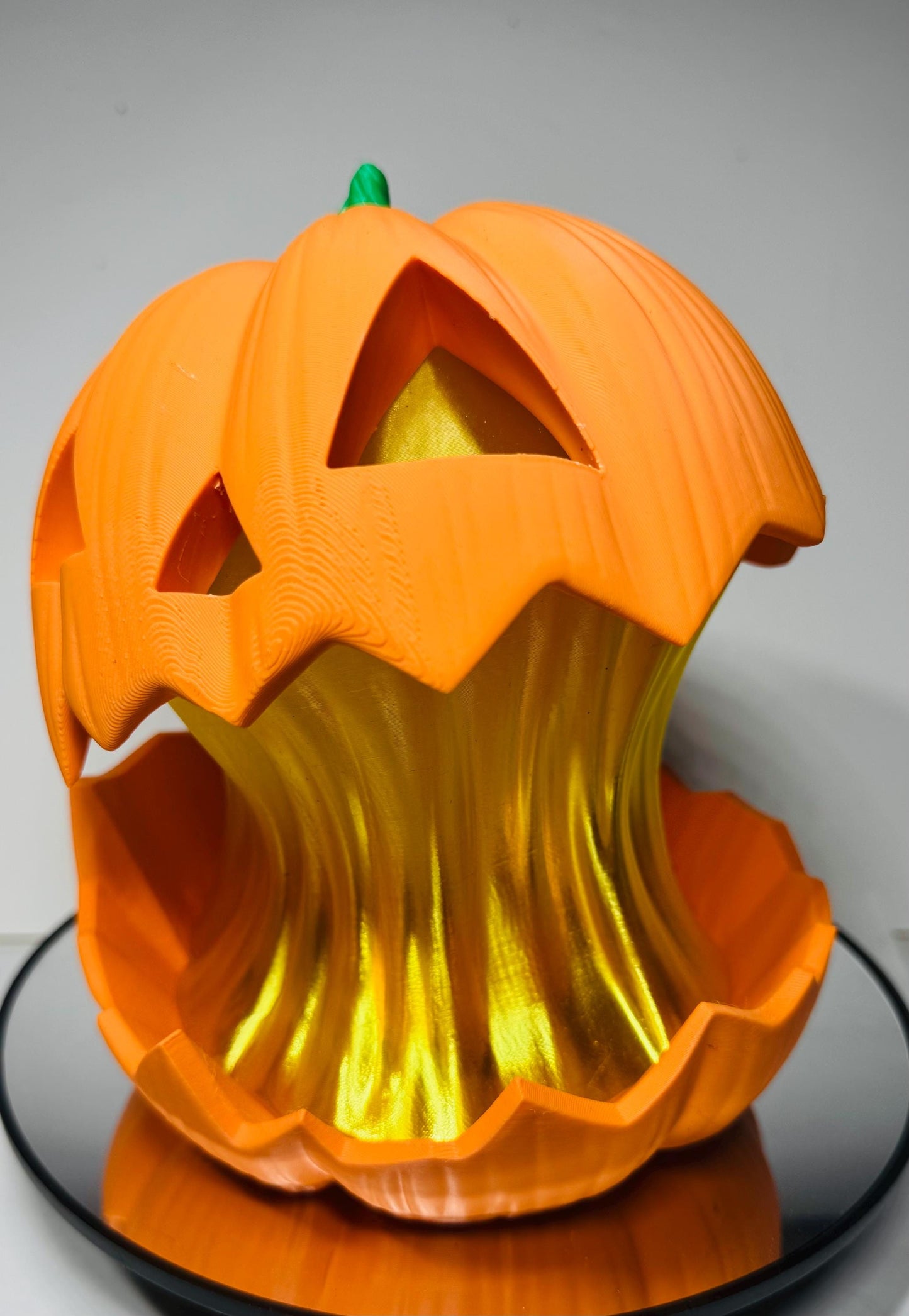 LED Halloween Jack-O’-Lantern Light up Pumpkin Large Size with 8’ Cord and LED Candle Decoration Free Shipping! Plug and Play Ready!